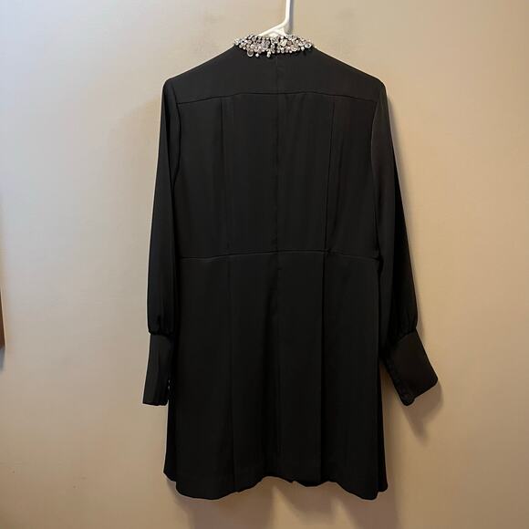 Tuckernuck Black Hoyt Embellished Dress Large Crystal Beading Modern‎ Classic - Picture 10 of 10